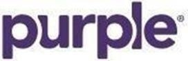 A purple letter on a white background  Description automatically generated